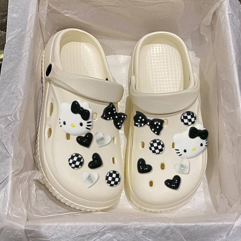 Slippers new summer outer wear thick-soled soft-soled heightening Mori flat-bottomed slippers