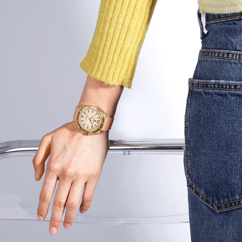 Naviforce Women's Simple Watch Quartz Movement Luminous Pointer Waterproof 50m Silicone Strap Lightweight Women's Girls Casual Fashion Watch NF6103