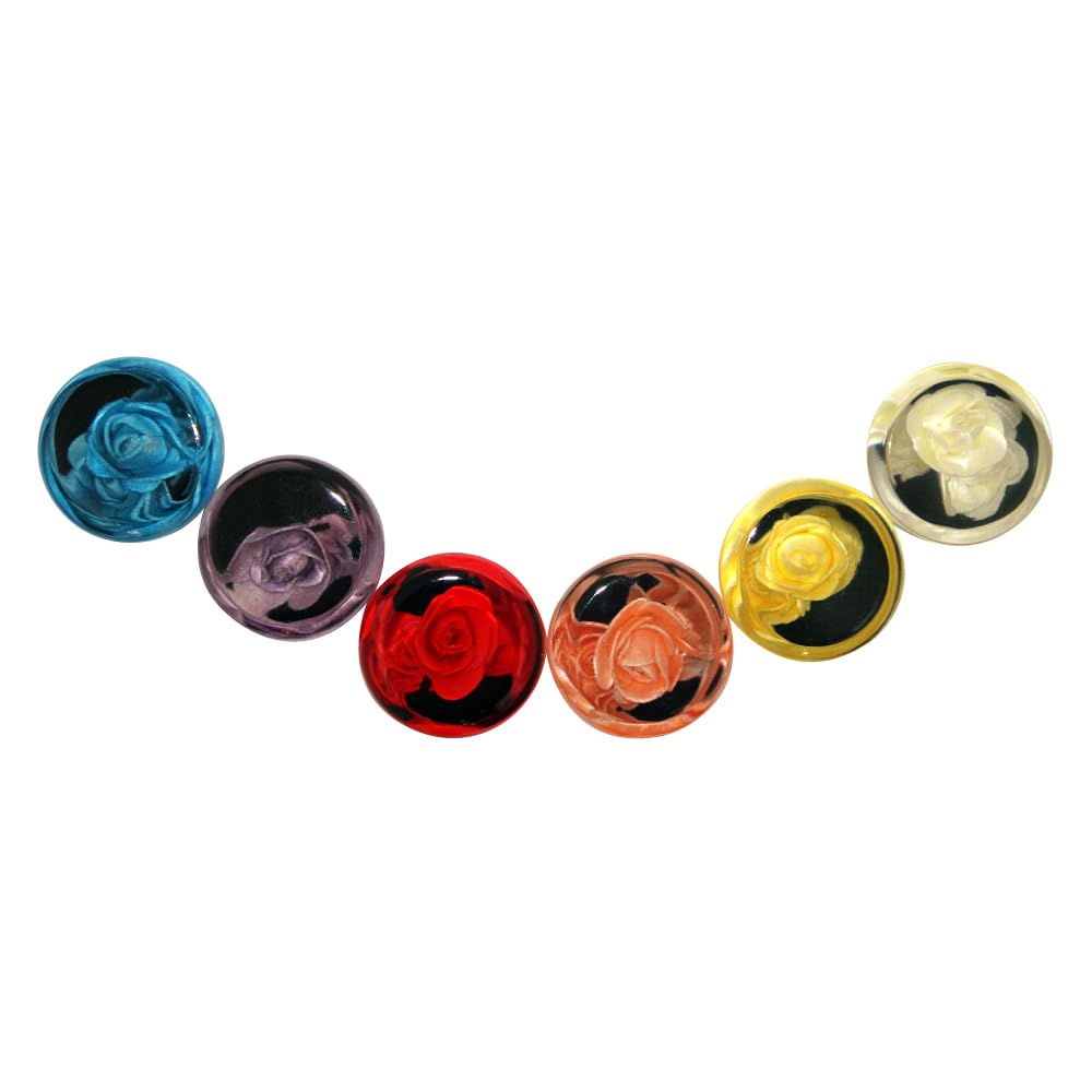 Shift knob with underwater flower with design, 143mm, blue, adapter.