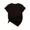 Womens Casual Tee Heart Gesture Graphic Print Round Neck Short Sleeve All Season Comfort Fit Top