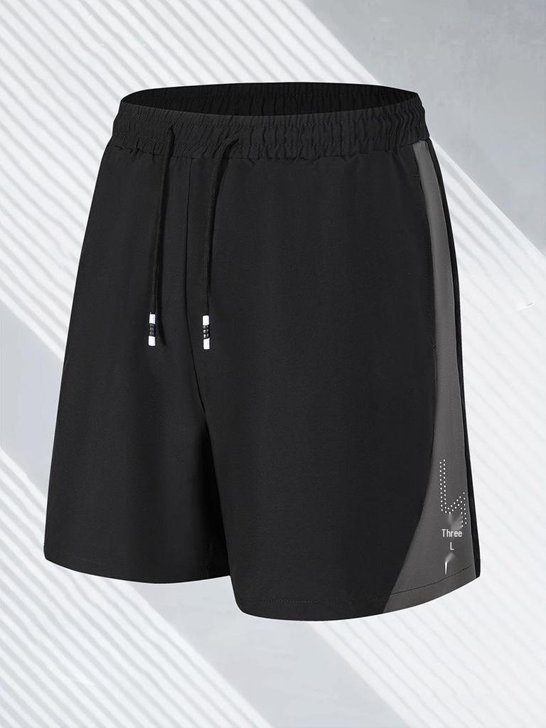 Men's Summer Ice Silk Quick-Dry Loose Fit Sports Shorts - Breathable, Casual, Plus Size.