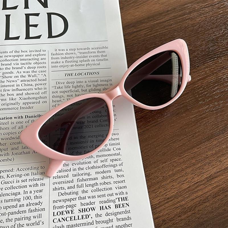 Triangle Cat-Eye Sunglasses For Women Pink Cat-Eye Sunglasses  Girl Beach Glasses Outdoor Travel Camping