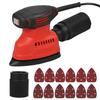 Detail Sander 130W 1.1A Powerful Motor 12000RPM Electric Sander with 12PCS Sandpapers Dust Bag Soft