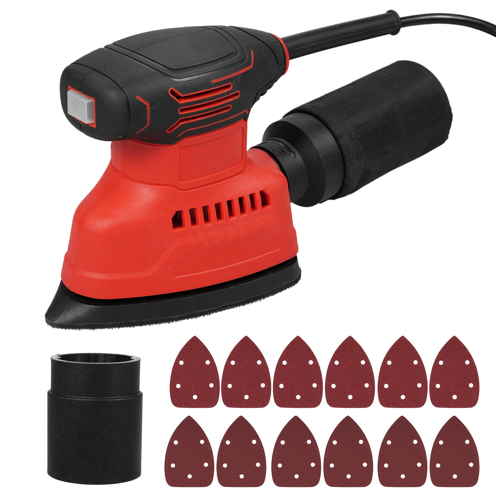 

Детальная шлифовальная машина 130 Вт, 1,1 А, мощный двигатель, 12000 об/мин, электрическая шлифовальная машина с 12 наждачными бумагами, мешком для пыли, мягкий US Plug & 2Pcs Sandpapers