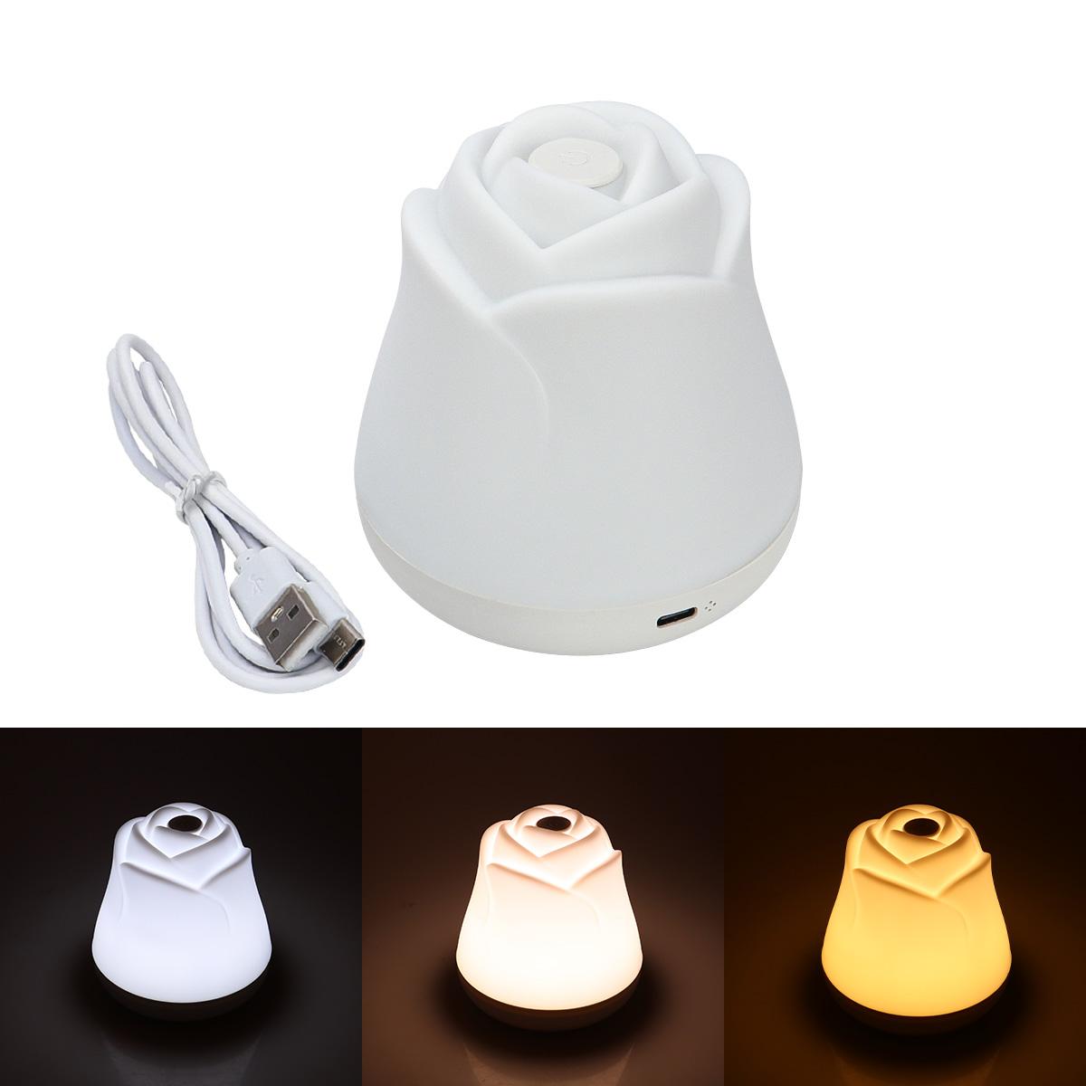 

Night Lights for Bedroom Sleeping Lamp Rose Decor Light USB Charging Touch Led Lights For Christmas Gift House Decoration light