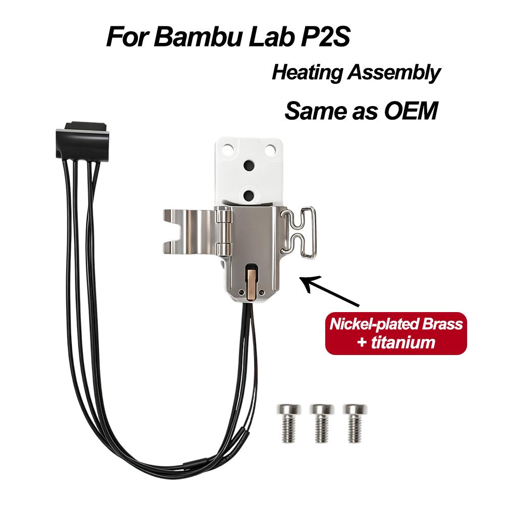 For Bambu X2D P2S H2S Hotend For Bambu Lab Quick Swap Extruder Hardened Steel Print Head P2S Hotend Heating Assembly Replacement