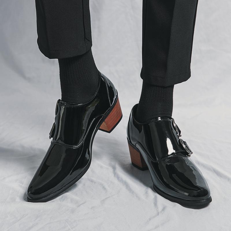 Fashion Fashion Men Oxfords Shoes Leather Man Casual Shoes Business Wedding Shoes High Heels Walking Footwear Lace-up Formal Footwear