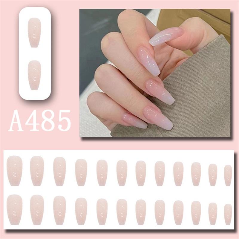 Manicure Sheet, Fake Nails, Finished Product, Simple Lemon Ice Style Manicure, Hair Change, Wearing Nails