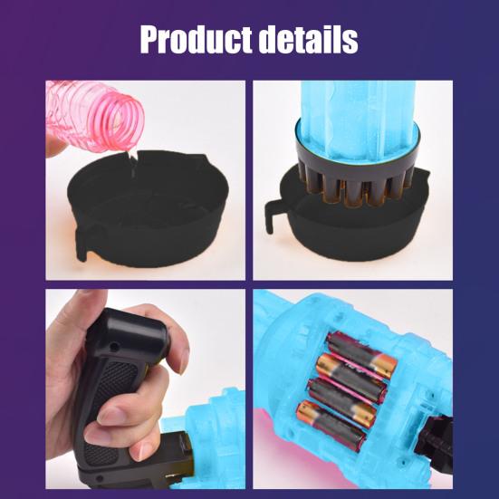 21-Hole Bubble Blower Toy Automatic Bubble Machine with Music & Lights Romantic Atmosphere Bubble Maker for Kids Outdoor Birthday Party Favors