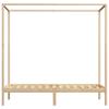 Solid Wood Canopy Bed Frame Pine 100 x 200 cm
