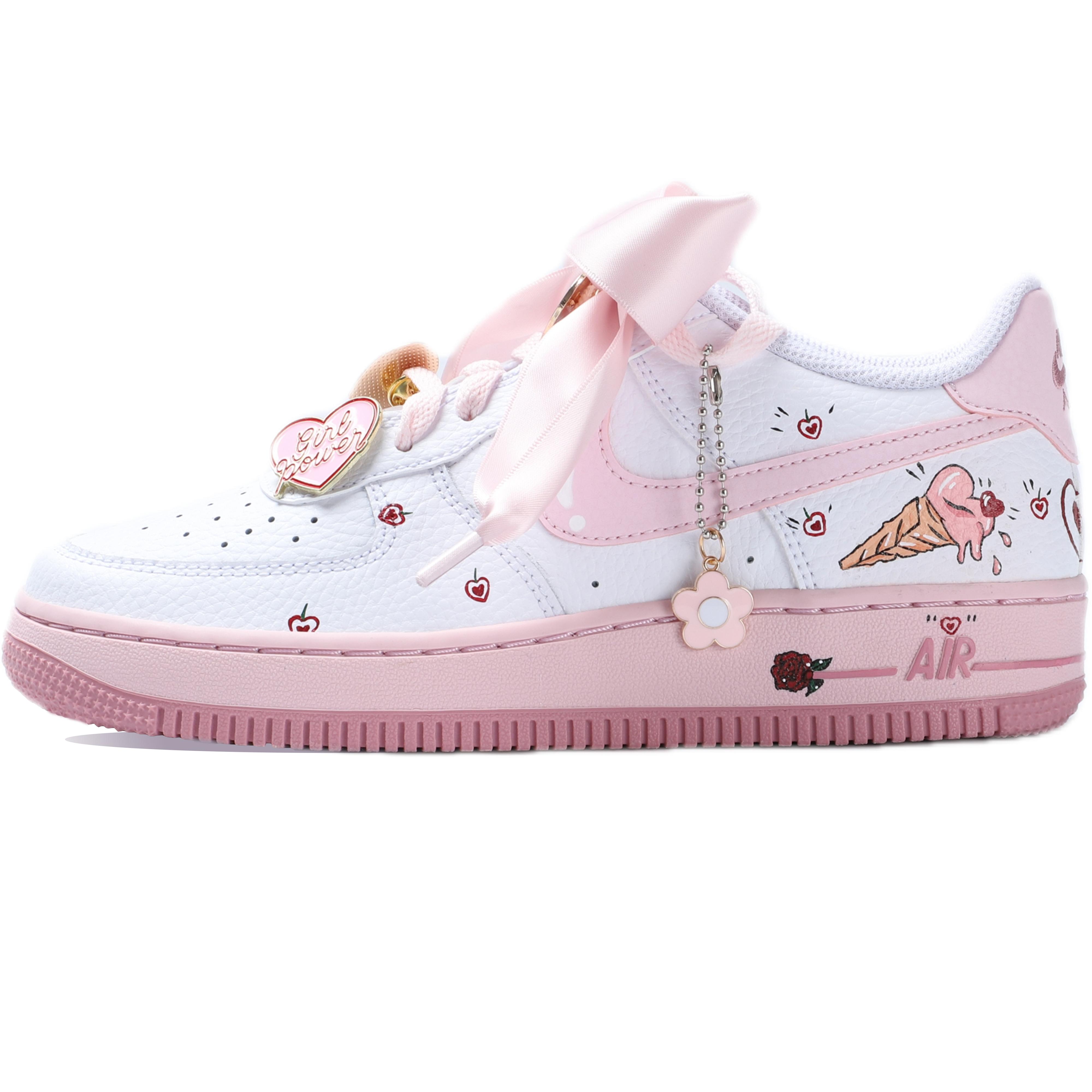 Nike Air Force 1 Skateboard Shoes GS White Pink CT3839-107(Team130-VAM) 36