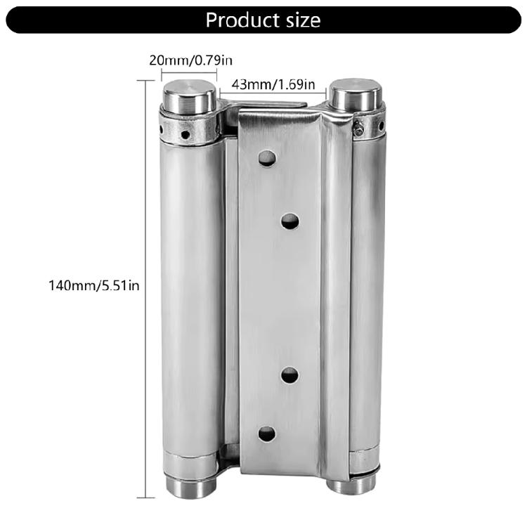 Double Motion Spring Hinges Heavy Type Stainless Steel Rusts Resistant for Kitchen Bar Swing Door