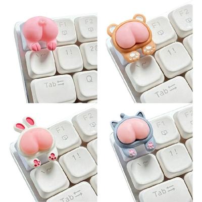ESC ABS Tastenkappen Rosa Schweinchen Hase Katzen Bären Po 3D Tier Tastenkappen für Mechanische Tastatur Enthusiasten