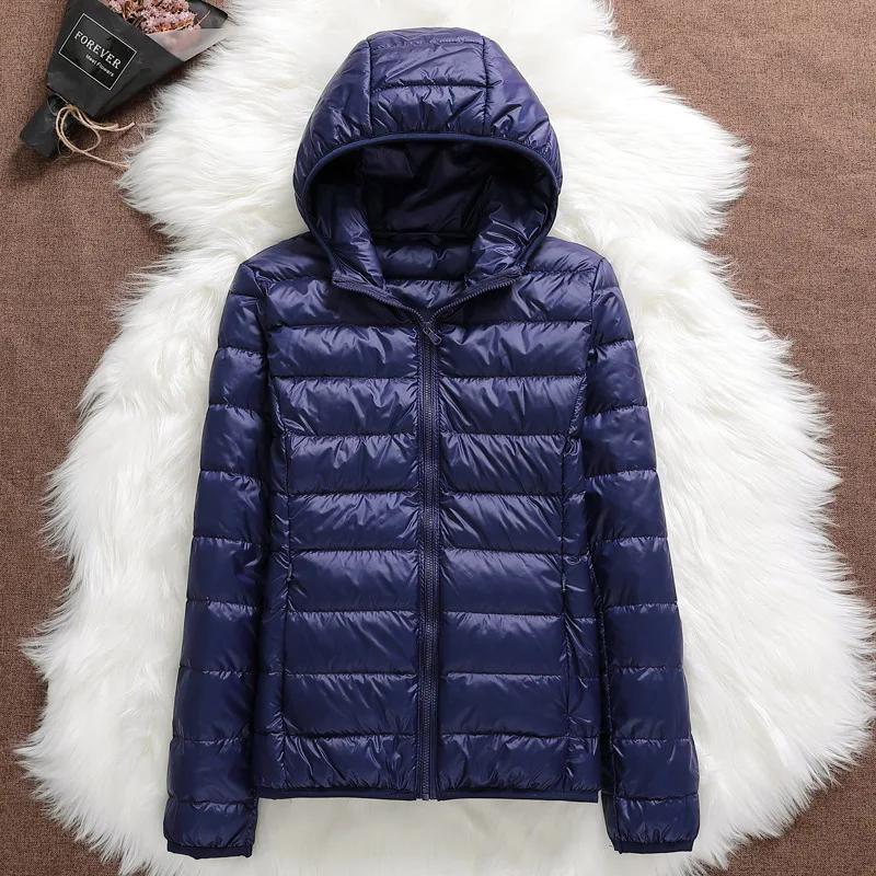 Women Puffer Jackets Plus Size Hooded Female Ultra Lightweight Packable Down Coats