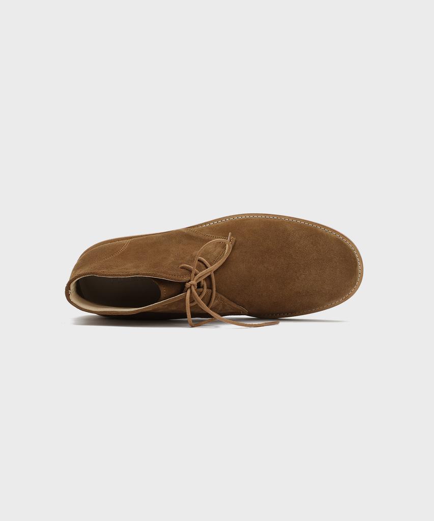 Firenze Atelier [Red Sole] Ankle Line Solid Chukka Boots 2700 [Mid Brown Suede]
