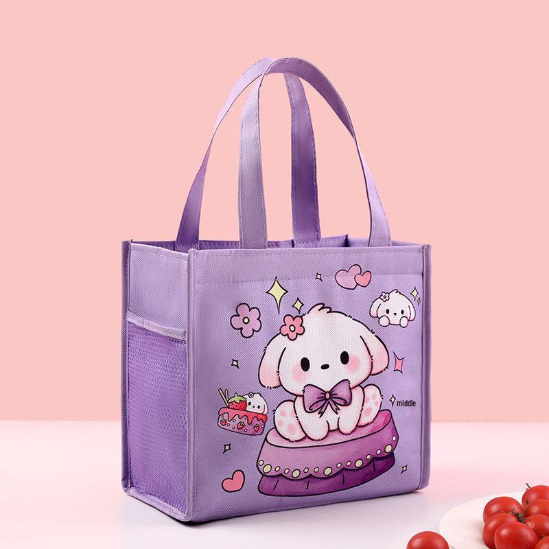 Insulated Bento Lunch Bag - Waterproof Meal Carrier with Aluminum Foil Lining for Students and Office Workers