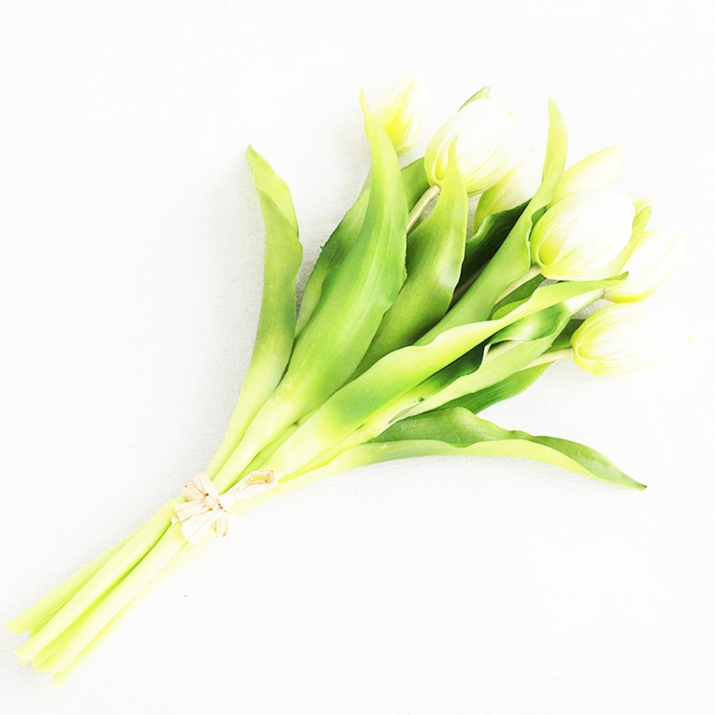 Artificial Flowers 1 Bouquet Deep Purple Fake Tulip Bouquet