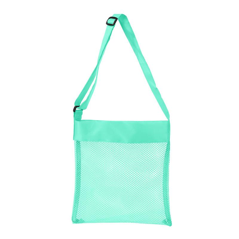 Mesh Beach Toy Storage Bag for Kids Large Capacity Sand Tool Organizer Net Pouch for Seaside Vacation KTB