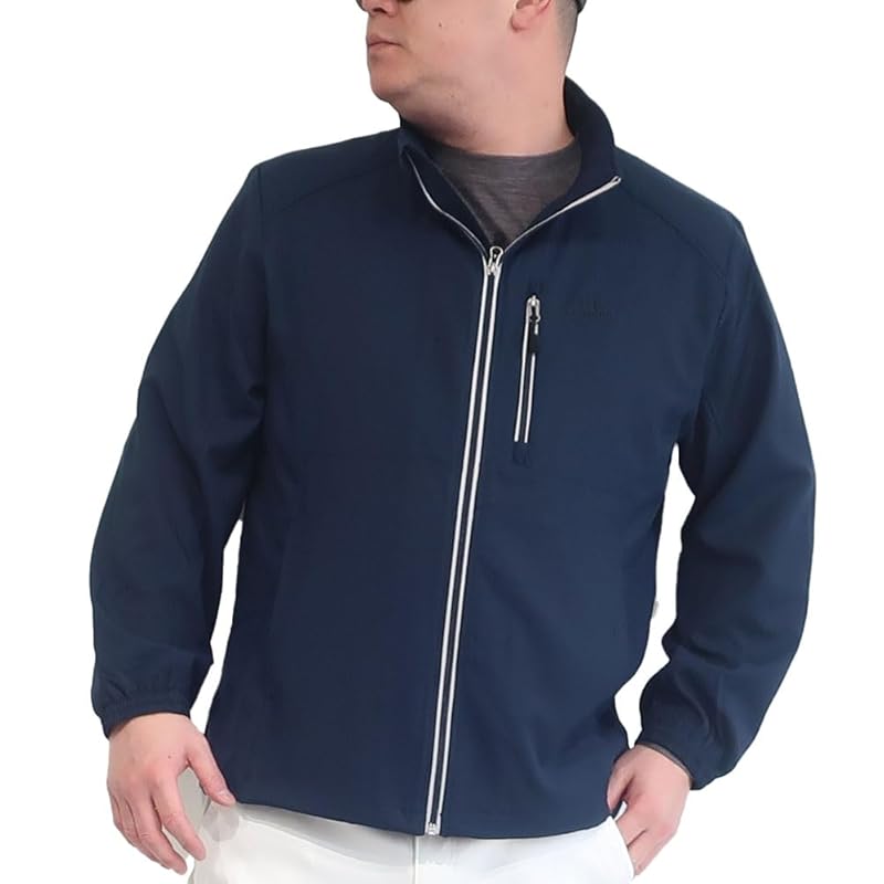 

[U.Prenoma/Renoma] Men s brand blouson light outerwear water repellent long sleeve autumn/winter chest pocket golf wear fishing 60s 70s 80s With