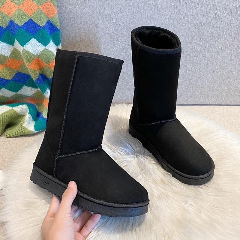 Women s Mid Calf Snow Boots Warm Plush Lined Winter Footwear 35