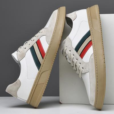 Mode Hohe Qualität Herren Echtes Leder Freizeitschuhe Frühling Herbst Herren Sneaker Luxusmarke Herrenschuhe Bequemes Flaches Herrenschuhwerk