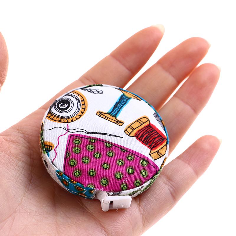 Mini Retractable Portable Ruler Tape Measure Fabric Covered Tailor Ruler Sewing Tools Accessories 1.5M/2M