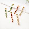 Elegant Zircon Long Earrings - Light Luxury, Versatile Fashion for Women