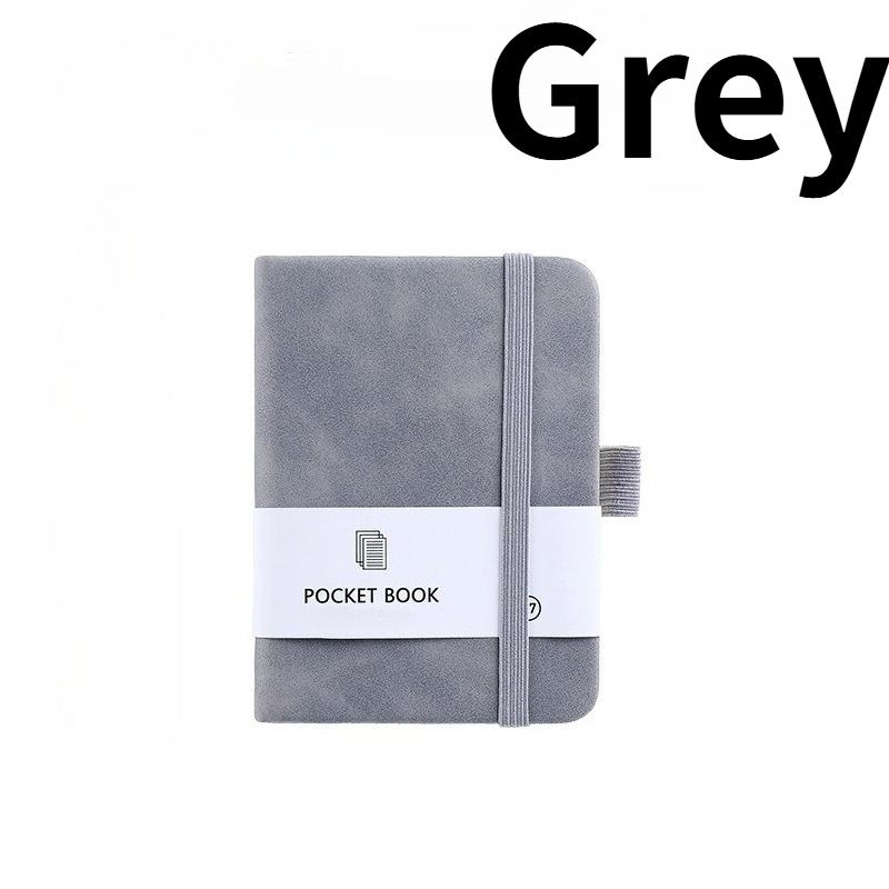 1pc A7 Pocket Notebook Journals, Small Notepad Notebooks For Note Taking.A7 Mini Note Pads With Pen Holder. 200 Pages notebooks серый