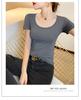 Women's Summer Modal Slim Fit Plus Size Black Short Sleeve T-Shirt
