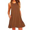 Women's Plus Size Summer Irregular Hem Casual Swing  Tee Tank Dress