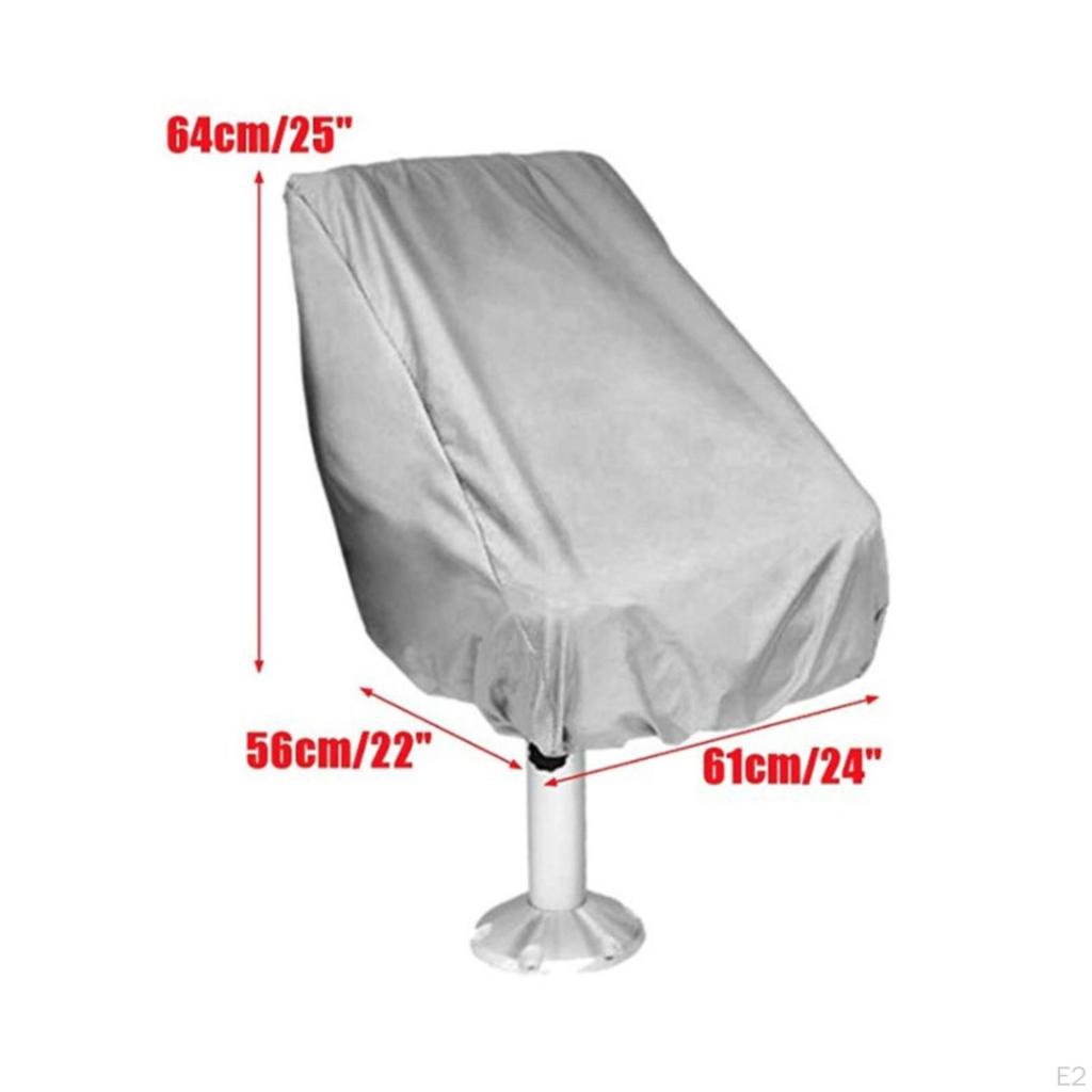 Boat Seat Cover with Elastic Hem Dustproof for Boats, Outdoor Decks