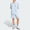 adidas Originals Printed Bubble Gauze Relaxed Fit Zip Short Sleeve Shirt Men Shirts KX1225