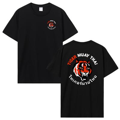 Nové tričko Tiger Muay Thai Kickbox Letní Ležérní Kulatý výstřih Oversized Tričko Pánské Streetwear Oblečení Bavlněné Tričko Topy