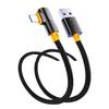 L Shaped Type C Charging Cable 10A Fast Speed Data Transfer Cord for Mobile Phones and Tablets in Black or White