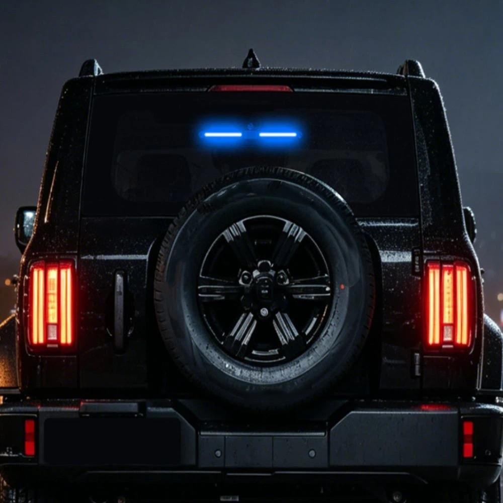 Solar Powered Vibration Activated Strobe Light Anti-Collision Rear Window Lamp Vehicle