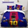 Messi Pattern Bedding,Quilt Set Quilt Cover Pillowcase Home Birthday Gift (1 * Duvet Cover + 2 * Pillowcase, Without Core)