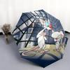 Pinky and the Brainpattern, automatic folding umbrella, portable and foldable design, 8 ribs, a Christmas or birthday gift.