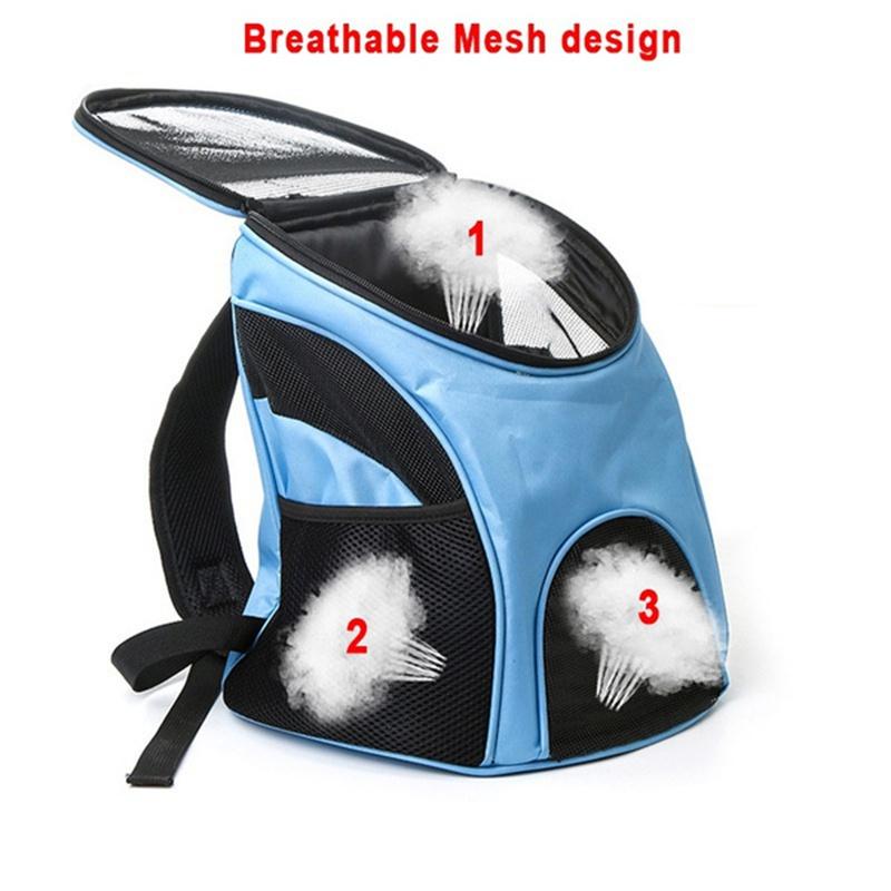 Faltbare Outdoor Tragbare Haustiertasche Atmungsaktives Netz Katzen- und Hunde Brust-Rucksack Brusttasche Haustierbedarf