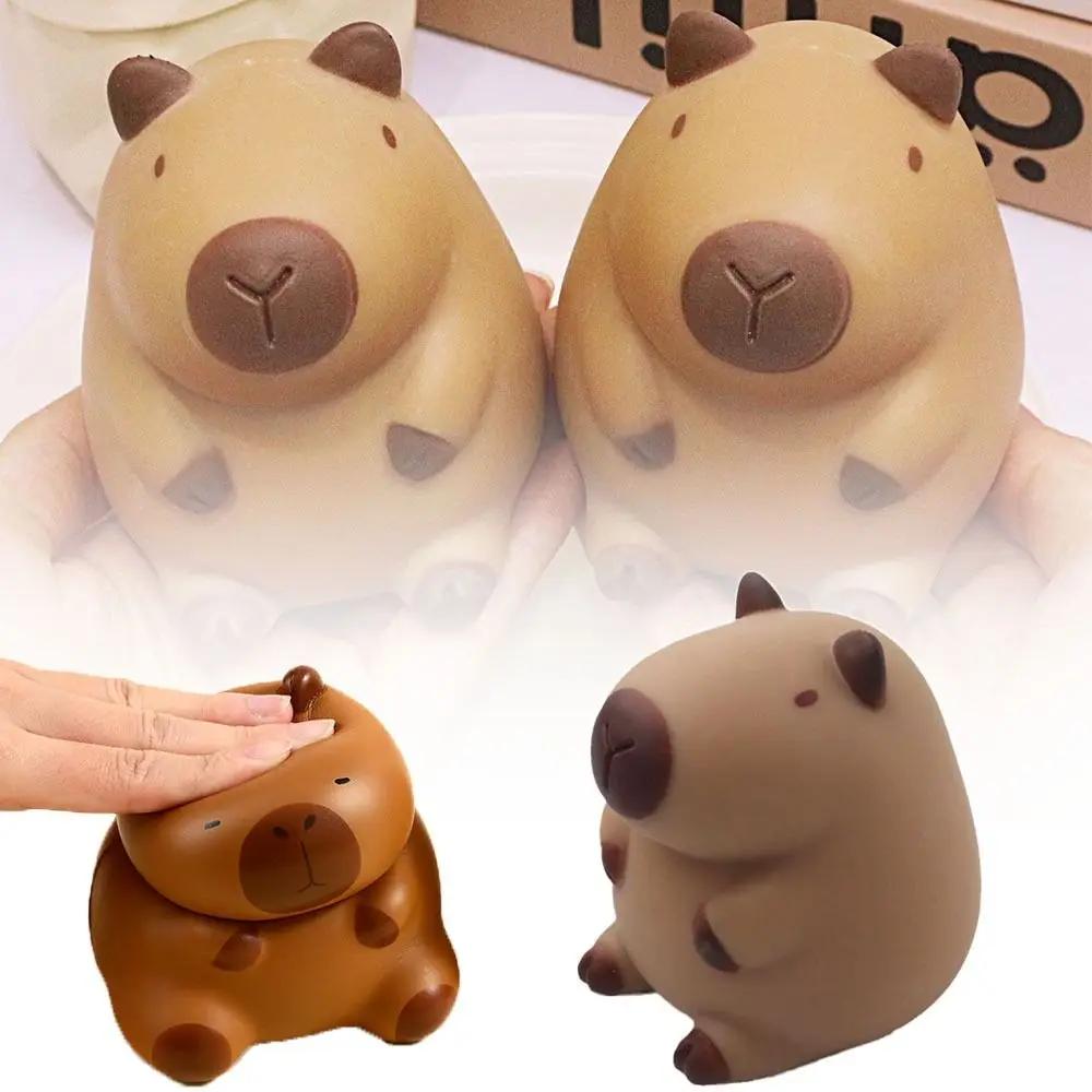 Capybara Slow Rebound Squeeze Toy Kawaii Brown Squeeze Toys Cartoon Capybara Stress Relief Decompression Toys for Kid Best Gift