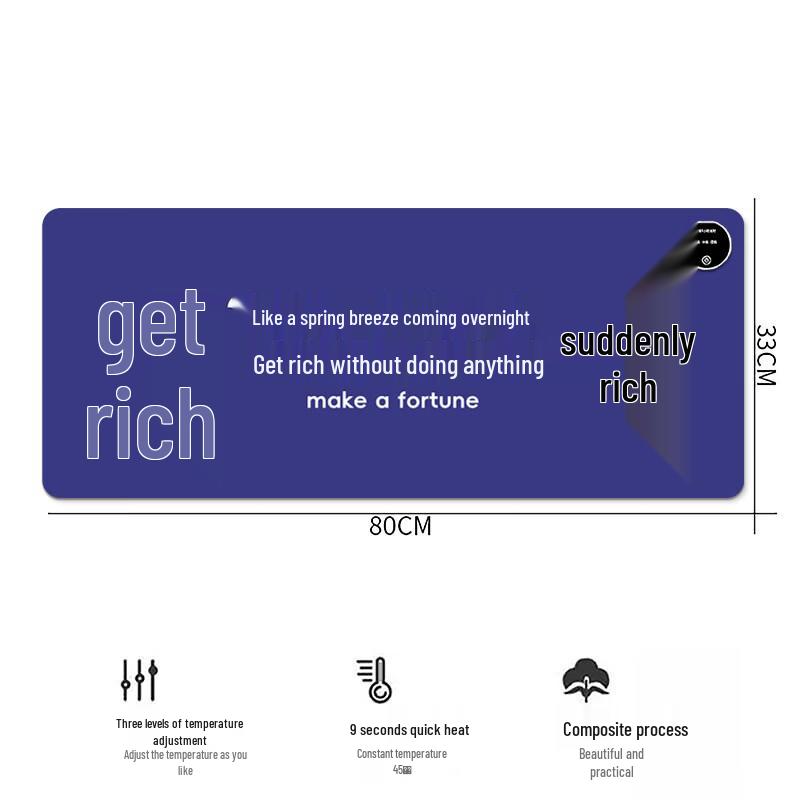 

Ailan Huijia UD Heated Desk Mat & Mouse Pad 80x33 cm, 3 Temperature Settings