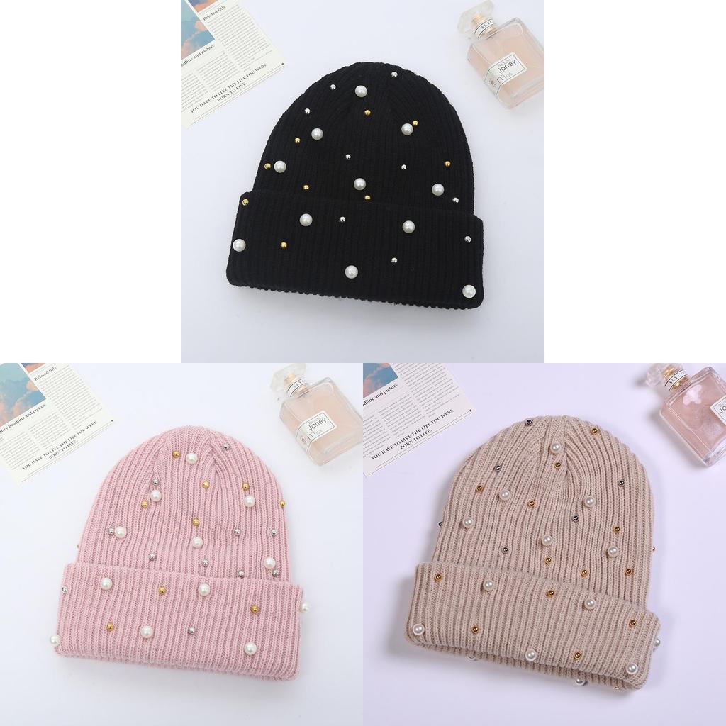Knit Hat For Women Winter Pure Acrylic No Brim Beanie With Warmth And Sun Protection