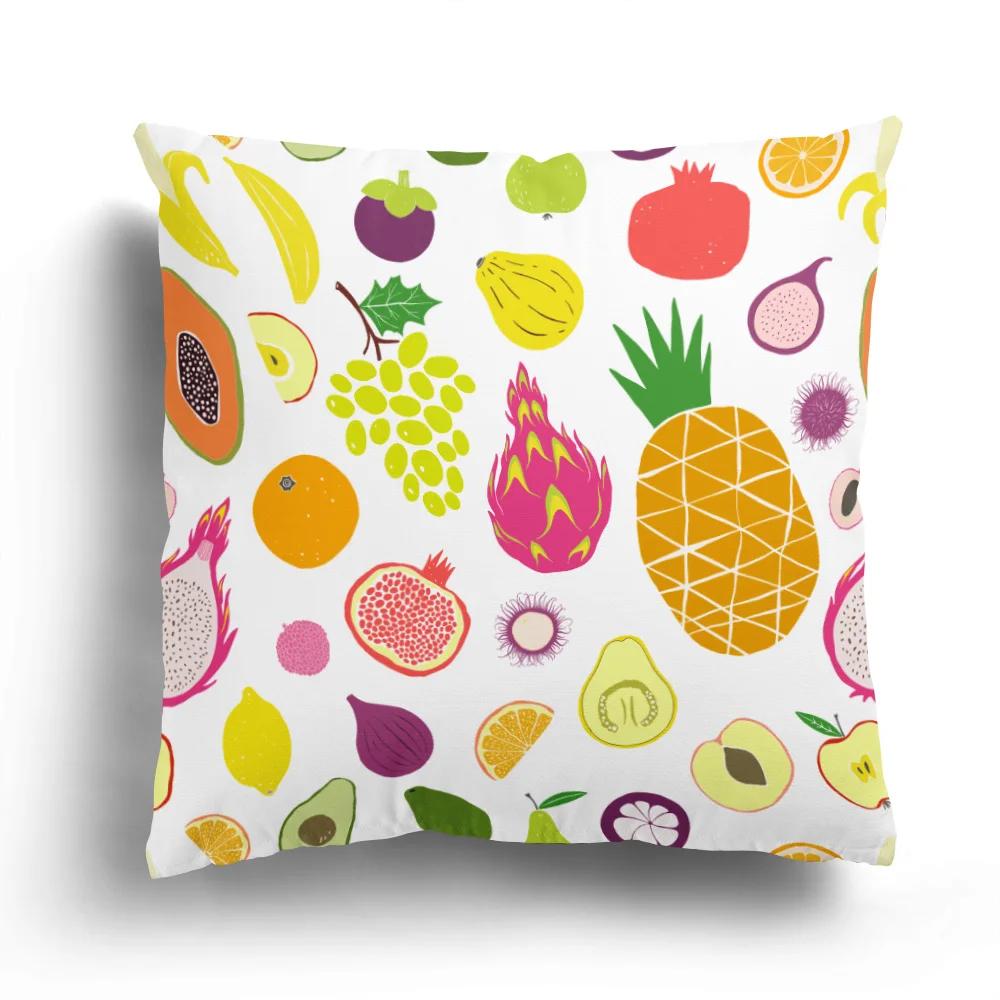 Cartoon Fruit Series Lemon Banana Watermelon Orange Pillowcase Cushion Cover Home Decor Sofa Moda