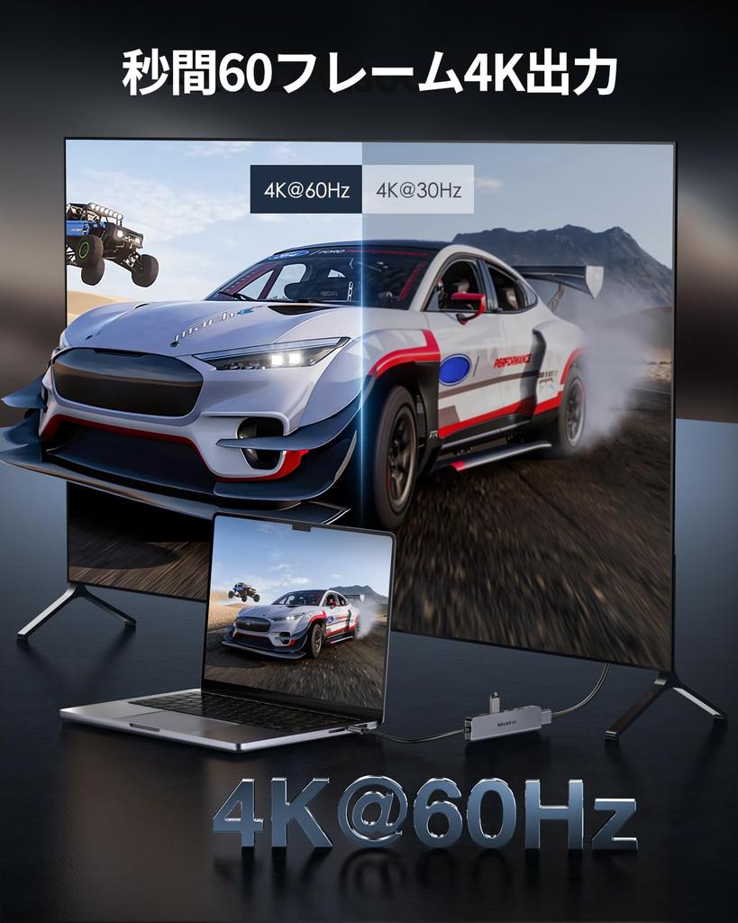 LENTION USB C Hub 4K 60Hz 10Gbps HDMI 100W PD Power Supply USB Converter Adapter Slim Power Supply Mac Compatible with MacBook Pro iPad Pro Surface