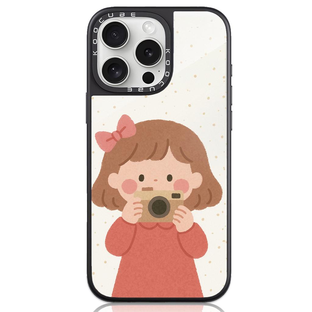 For iPhone 16 Pro Max Case High Aluminium-silicon Glass+PC+TPU Pattern Print Phone Cover Compatible with MagSafe