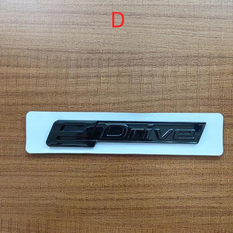 3D ABS Chrom Schwarz E Drive Logo Edrive Emblem Auto Kofferraum Abzeichen Aufkleber für i3 i4 i5 i7 530e 530 G30 Edrive Aufkleber Zubehör
