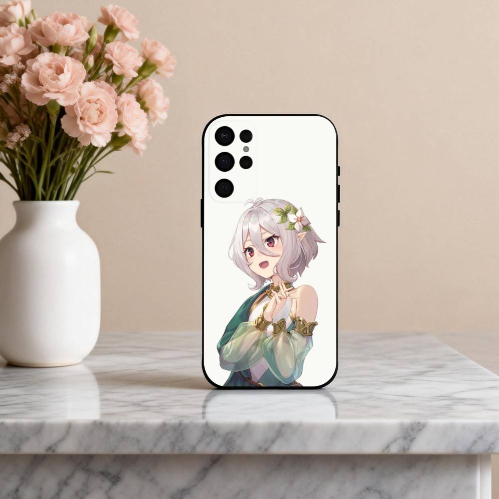 

P-Princess C-Connect K-Kokkoro Phone Case For Samsung S25,S24,S21,S22,S23,S30,Ultra,S20,Plus,Others Soft Black Cover Samsung S24fe