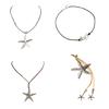 Vintage Starfish Pendant Necklace Beach Choker Jewelry Adjustable Clavicle Chain