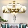 Chinese Style Duplex Building Chandelier European Style Crystal Lamp Jade Hotel Dayang Project Tiaokong Villa Pendent Lights