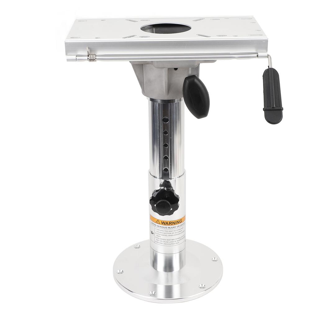 Boat Seat Pedestal Aluminum Alloy 360 Degree Swivel 330 to 480mm Adjustable Height Detachable Pedestal for RV Yacht