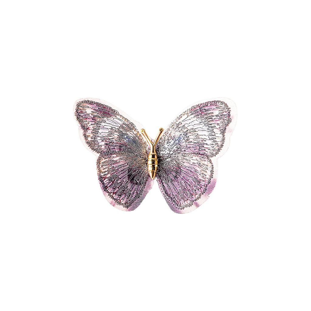 Super  Light Luxury  Retro Embroidered Butterfly Brooch Dreamy Color Temperament Corsage Clothing Accessories For Women